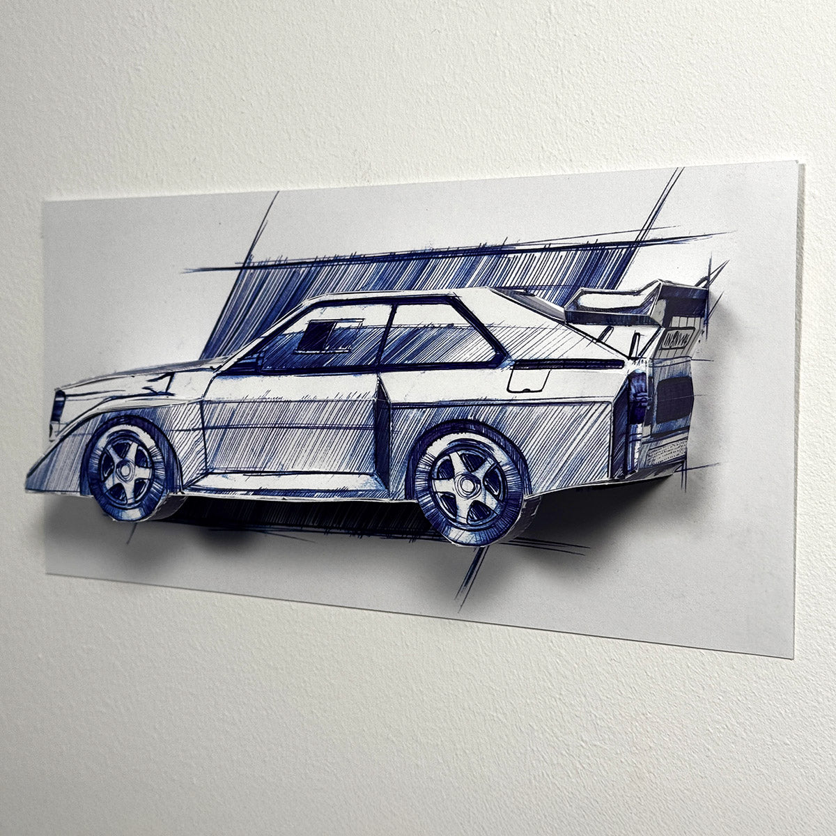 Hillclimb Hero - Papercraft kit - Wall Sculpture 30 cm