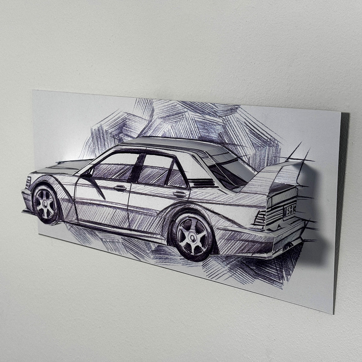 E190 Evo2 - Papercraft kit - Wall Sculpture 30 cm