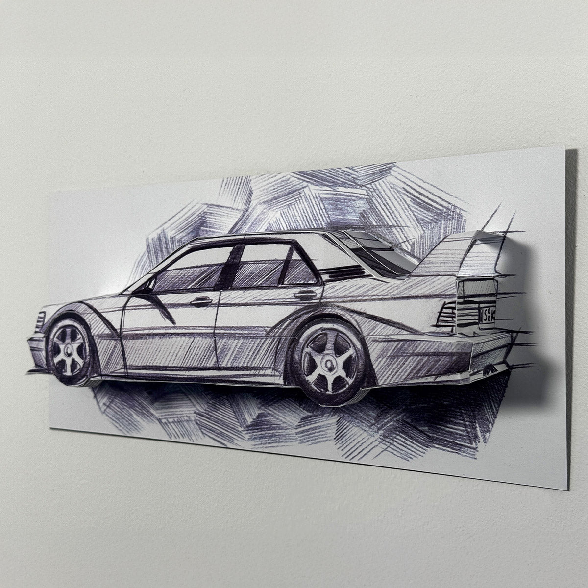 E190 Evo2 - Papercraft kit - Wall Sculpture 30 cm