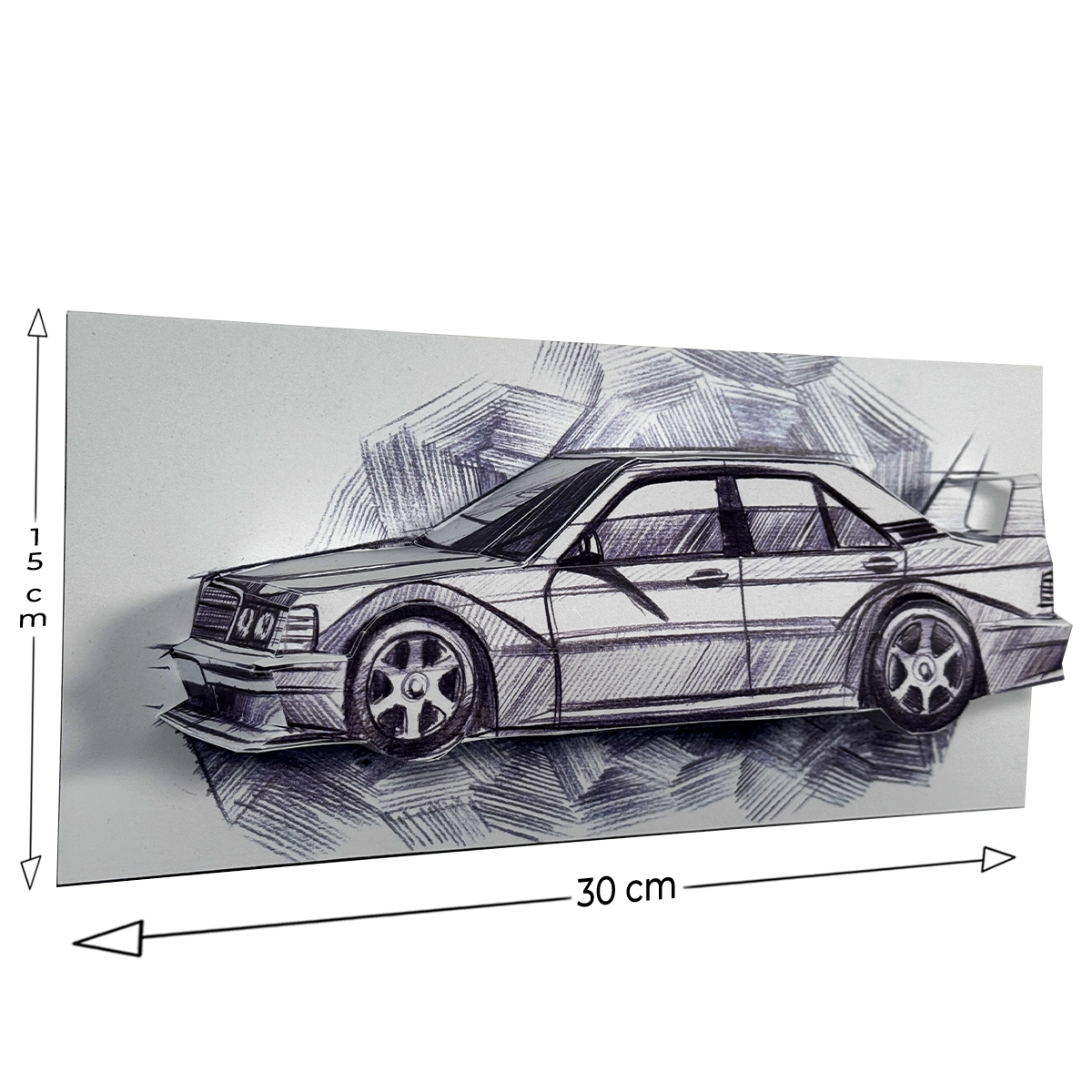 E190 Evo2 - Papercraft kit - Wall Sculpture 30 cm
