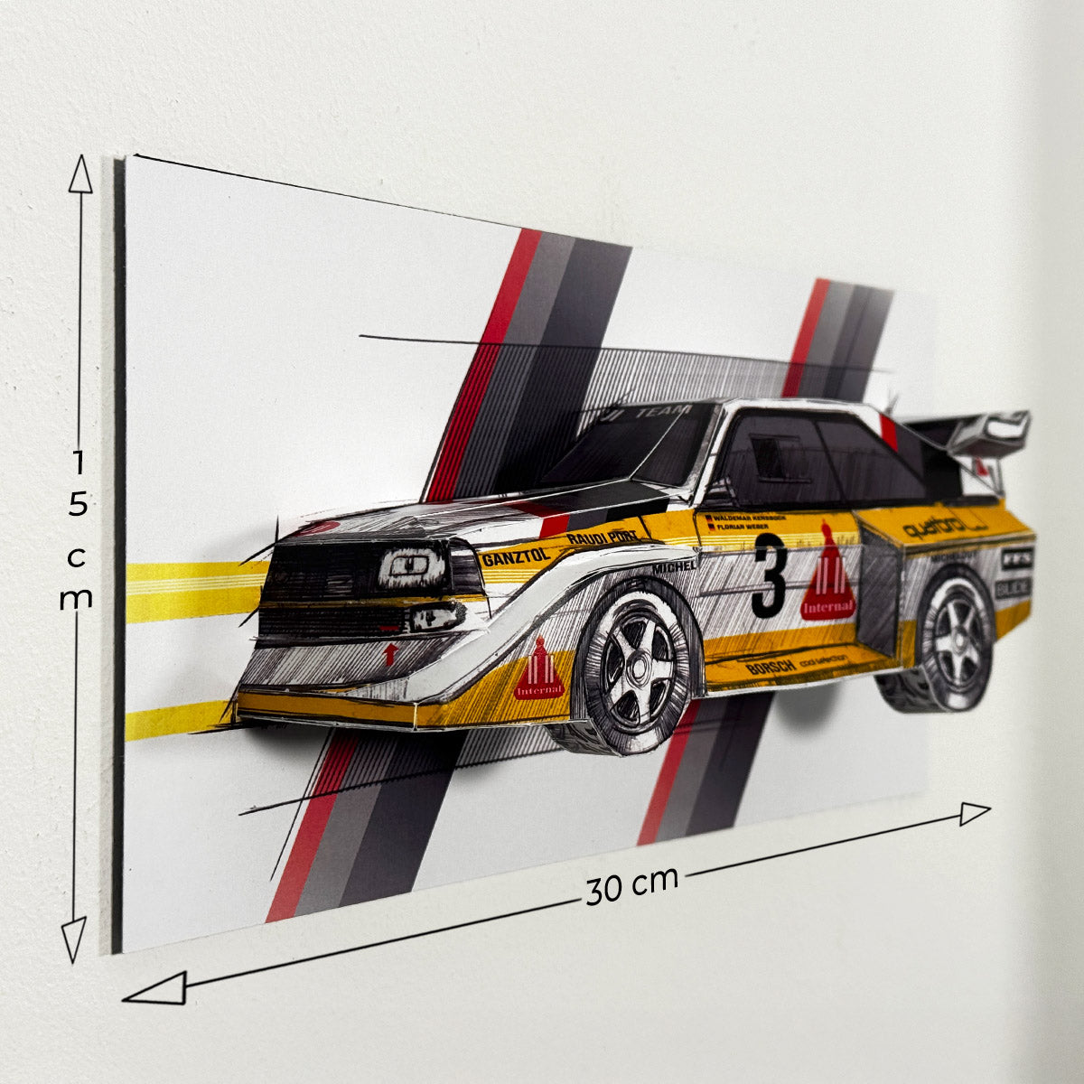 S1 Mini - Papierbausatz - Wandskulptur 30 cm