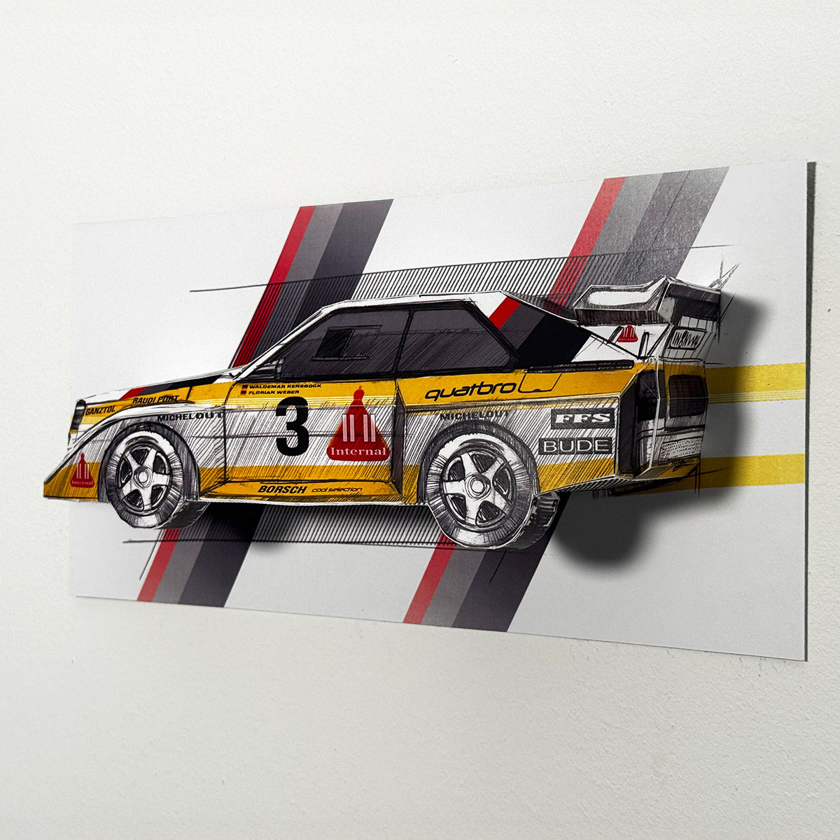 S1 Mini - Papierbausatz - Wandskulptur 30 cm