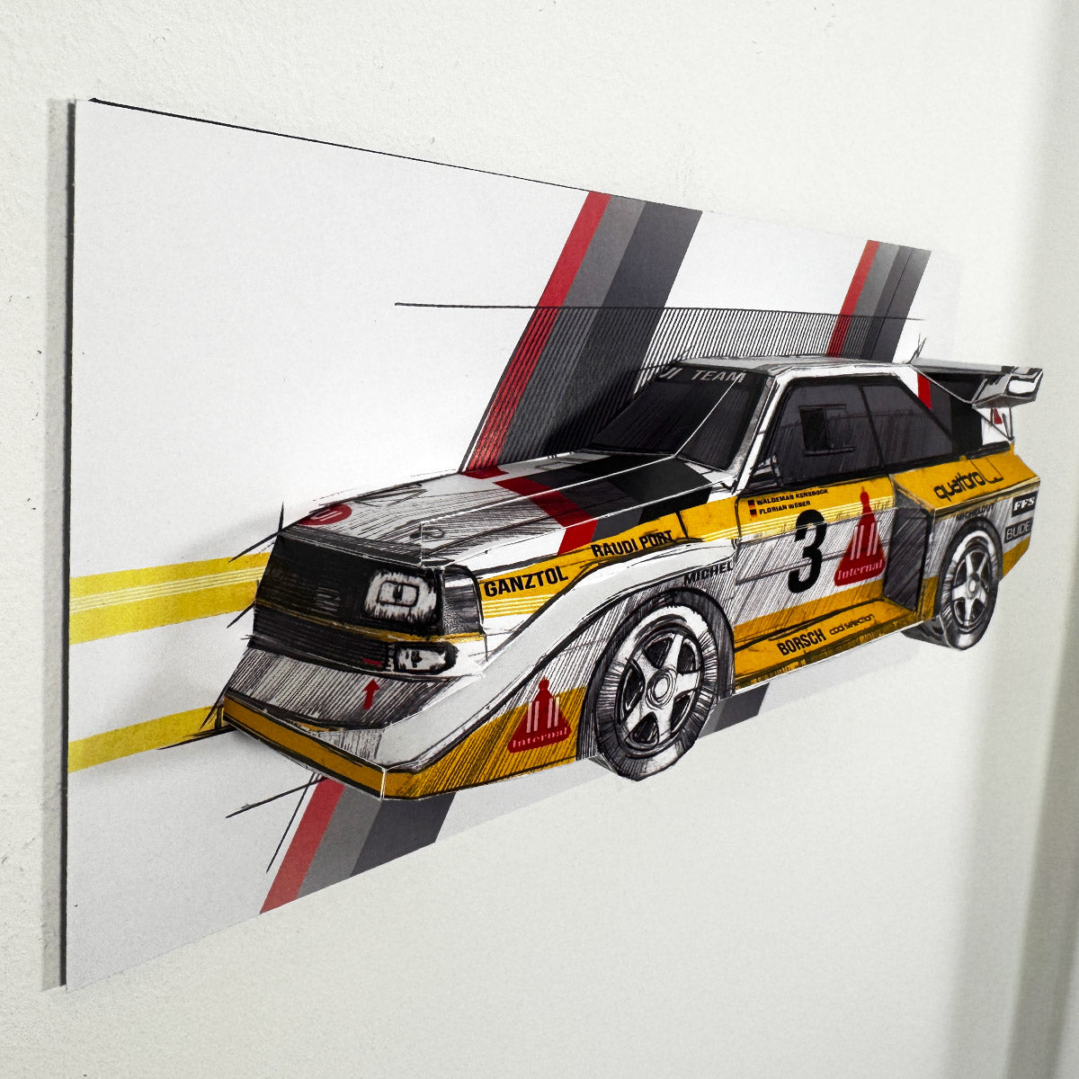 S1 Mini - Papierbausatz - Wandskulptur 30 cm