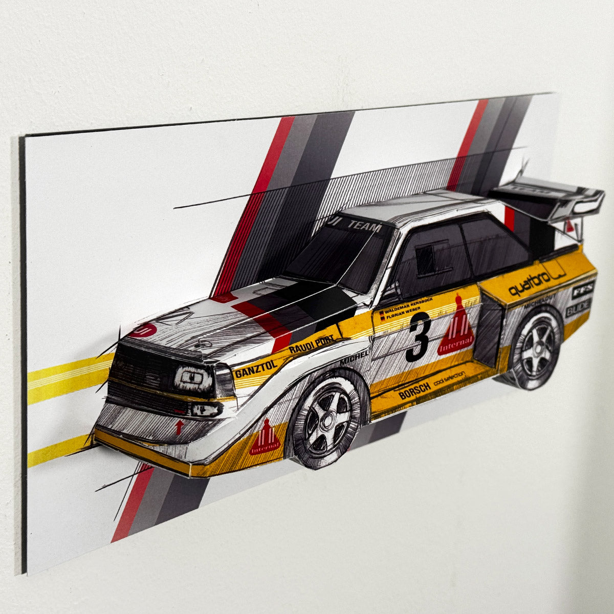 S1 Mini - Papierbausatz - Wandskulptur 30 cm