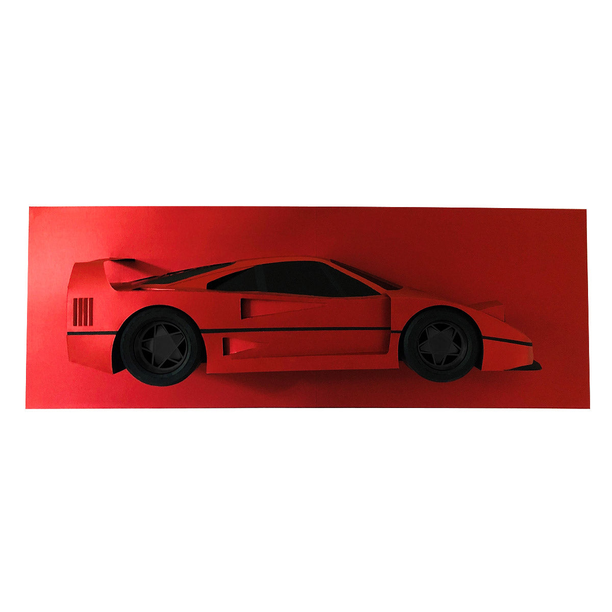 Wild Horse 3D Configurator | Italian Sports Car Papercraft Sculpture Kit - Side View