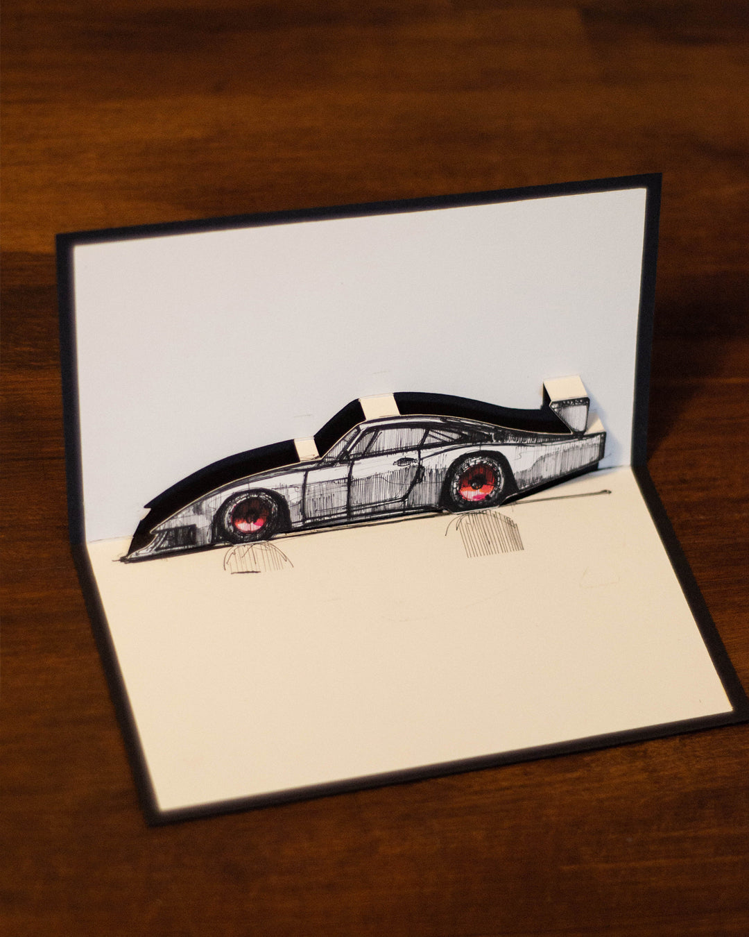 Whale Tail Pop Up Card - Unique Art by Ivan Shmatov - Side View