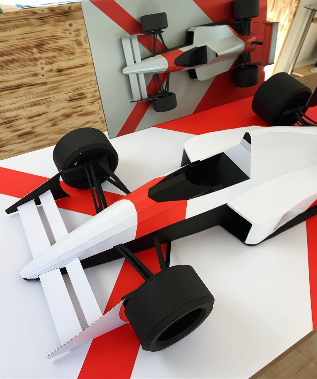 Formula 1 Legend Car Sculpture Side View