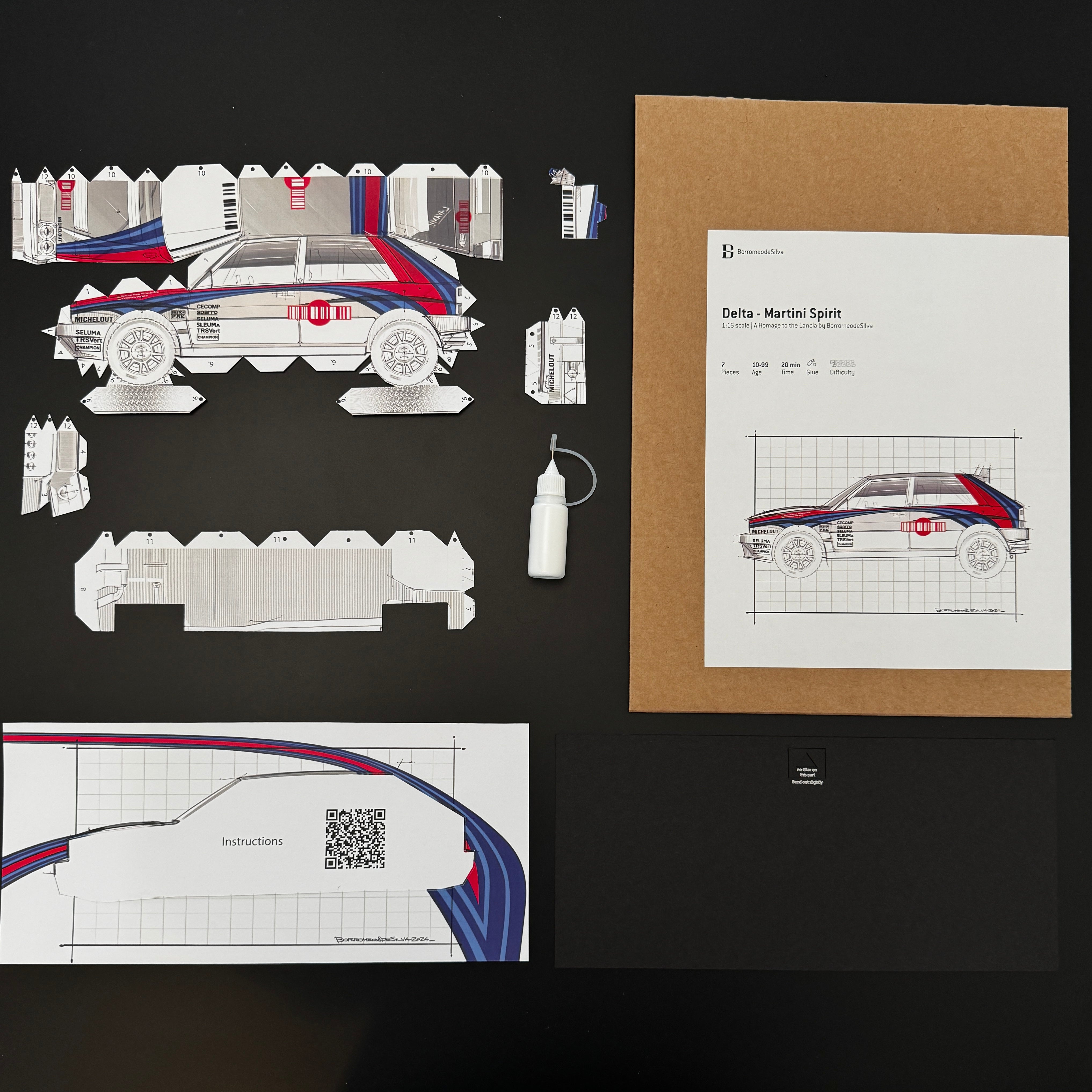 S1 Mini  - Papierbausatz - Wandskulptur 30 cm