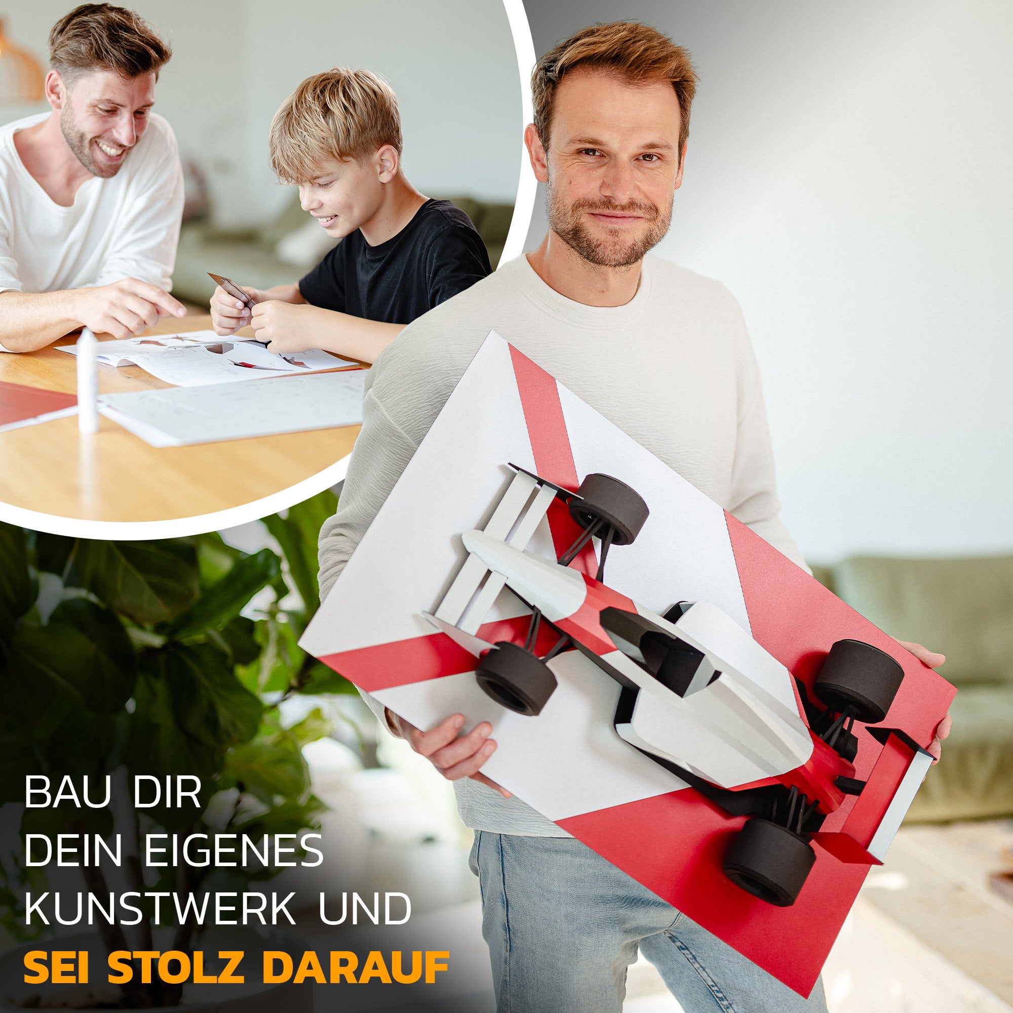 Formel 1 Legende - Papierbausatz - Wandskulptur 70 cm