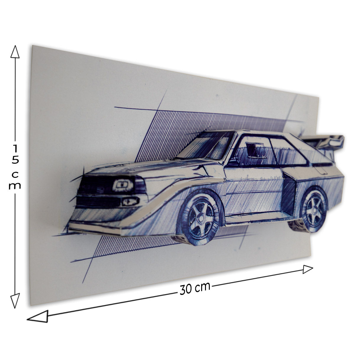 S1 Mini  - Papierbausatz - Wandskulptur 30 cm