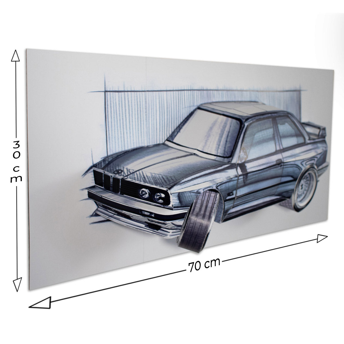 Bayerischer Drift - Papierbausatz - Wandskulptur 70 cm