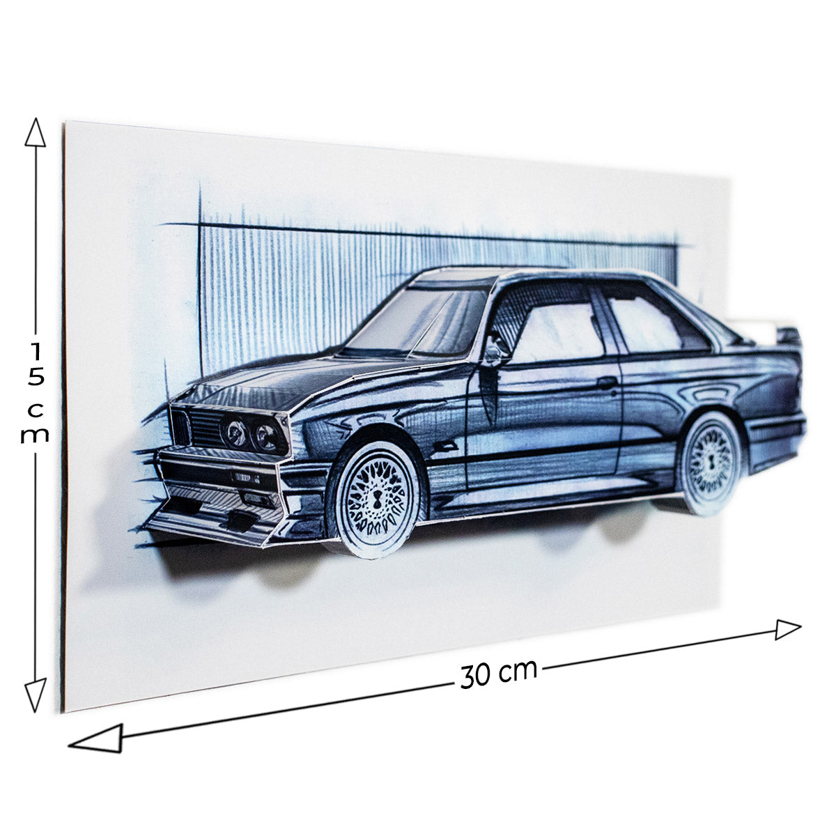 Bayerischer Drift Mini  - Papierbausatz - Wandskulptur 30 cm