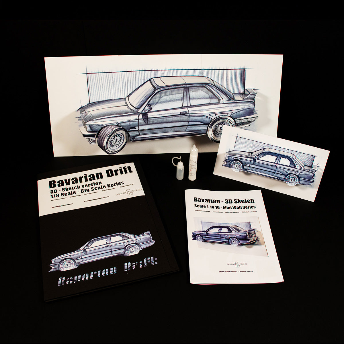 Bavarian Drift - Papercraft kit - Wall Sculpture Bundle