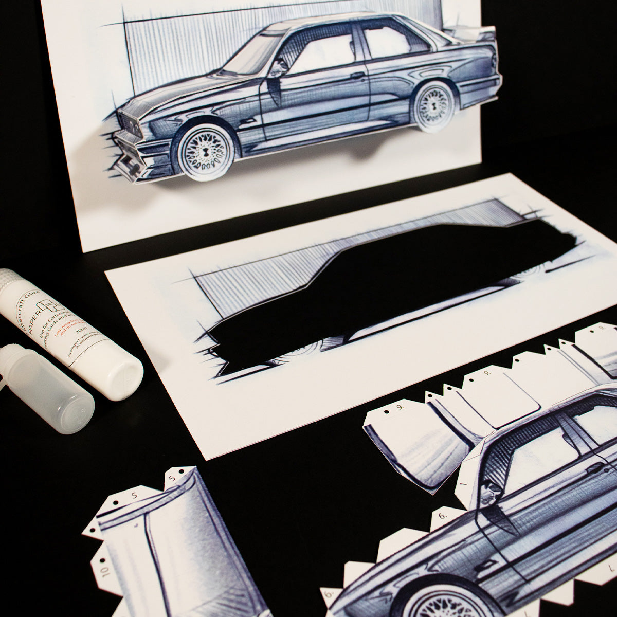 Bavarian Drift - Papercraft kit - Wall Sculpture Bundle