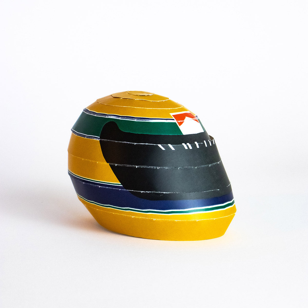 Senna Helmet 1:4 Papercraft Kit | DIY Ayrton Senna Inspired Sculpture