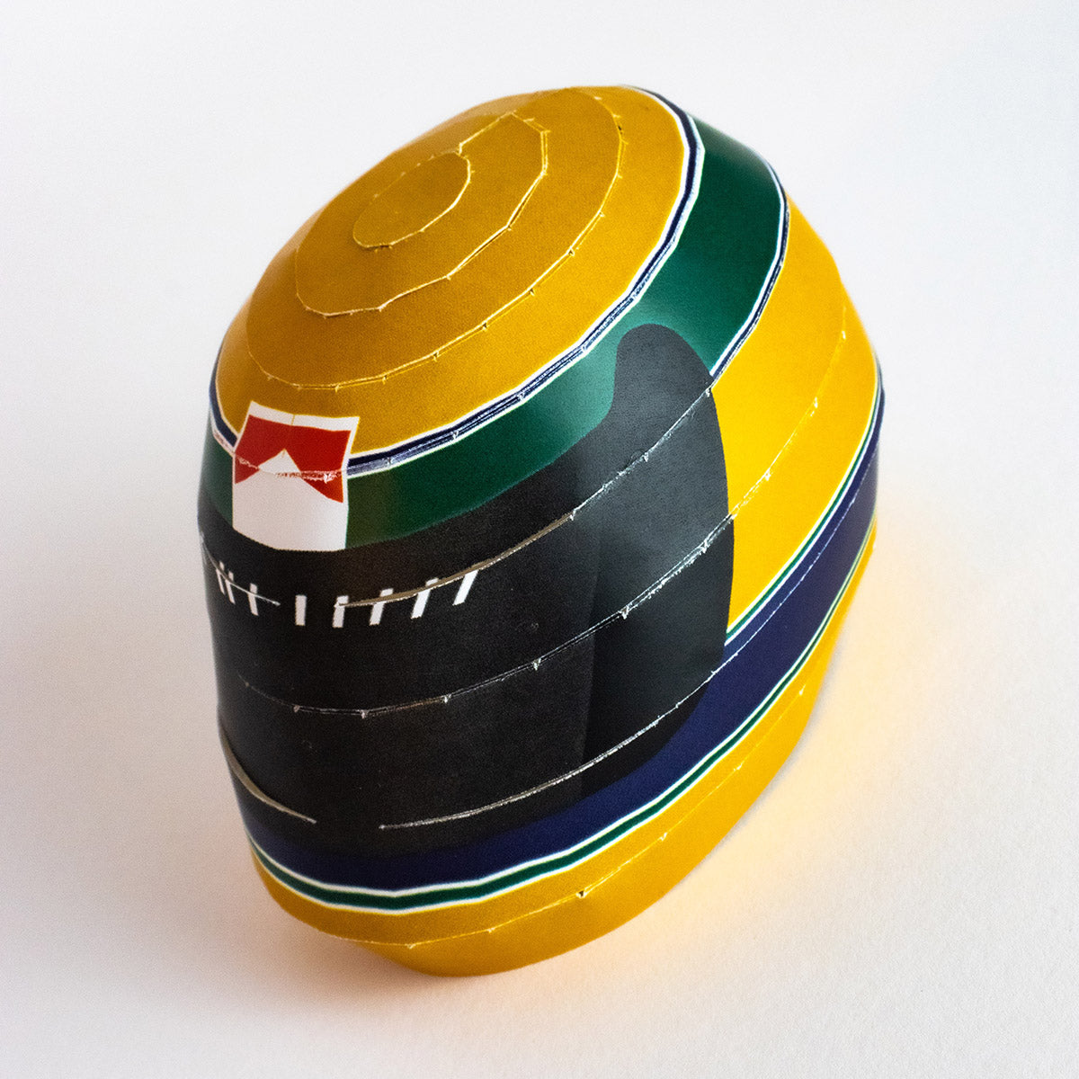 Senna Helmet 1:4 Papercraft Kit | DIY Ayrton Senna Inspired Sculpture