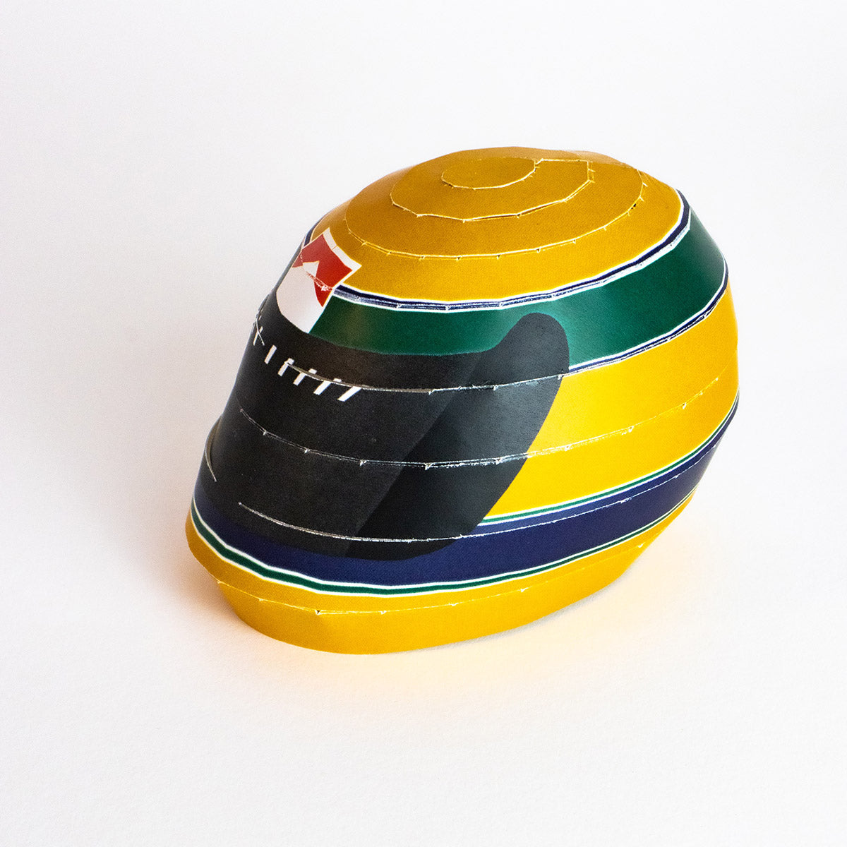 Senna Helmet 1:4 Papercraft Kit | DIY Ayrton Senna Inspired Sculpture